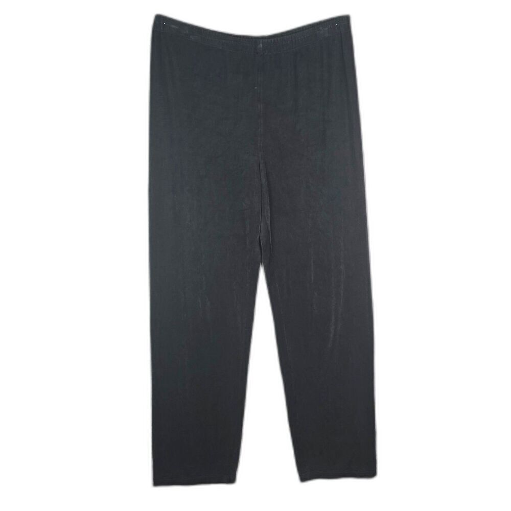 Chicos Travelers Pants Black 2 Pull On Stretch Travel Minimalist Straight